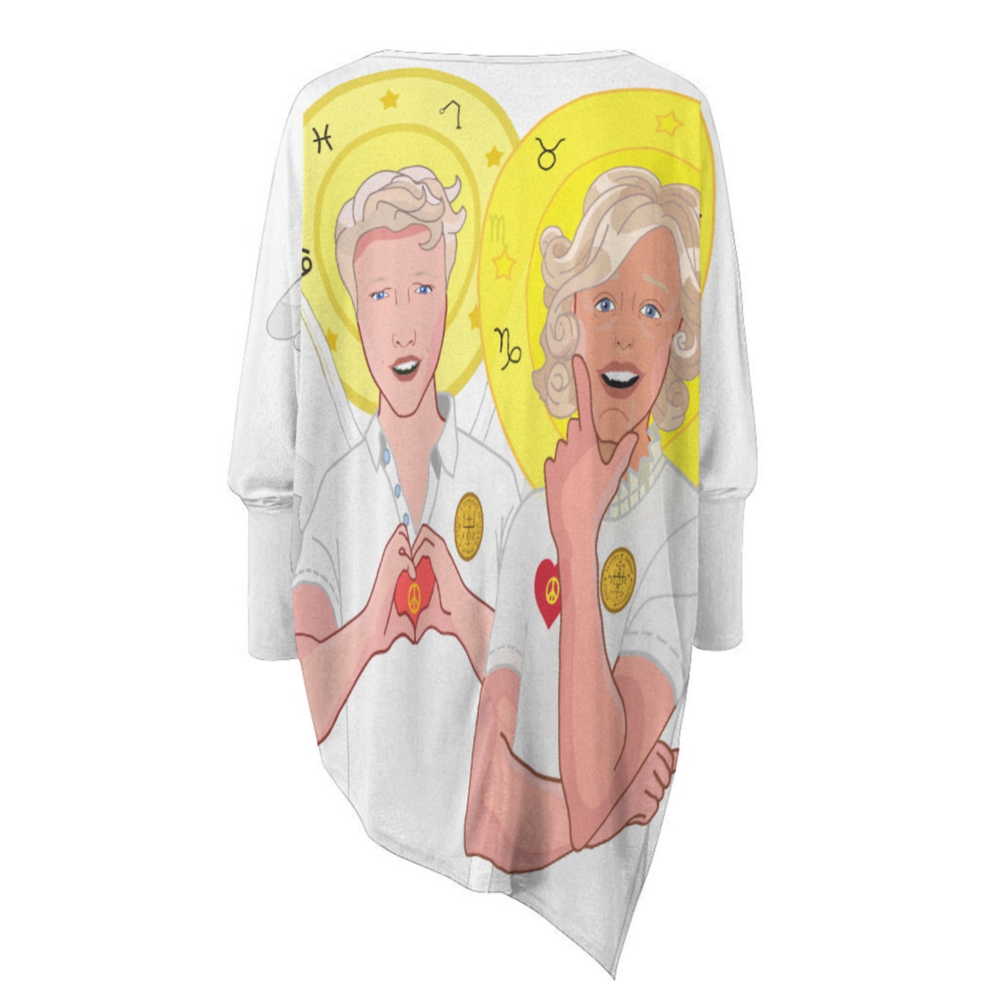 Pullover Long Sleeve T-shirt GLOBAL FREEDOM UNITED© Archangel Rafael & Gabriel