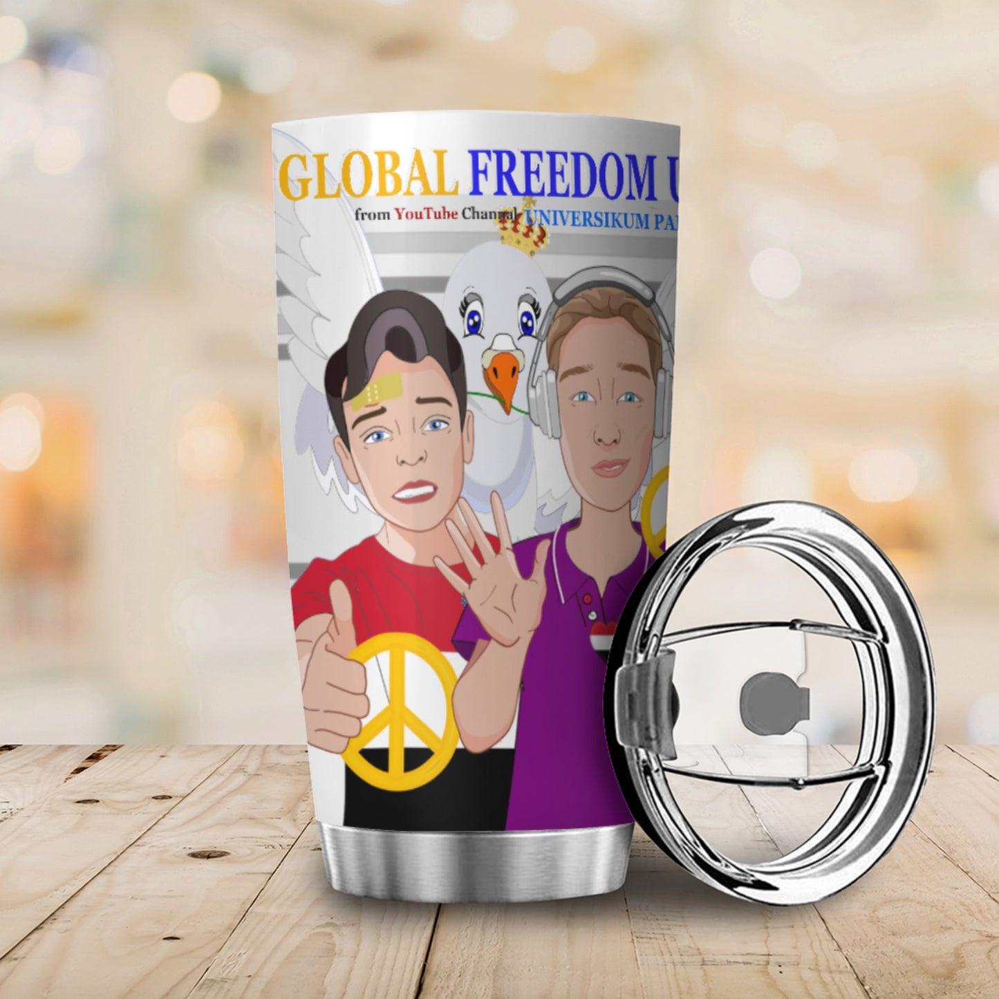 Tumbler GLOBAL FREEDOM UNITED© Men Yemen & USA Grey
