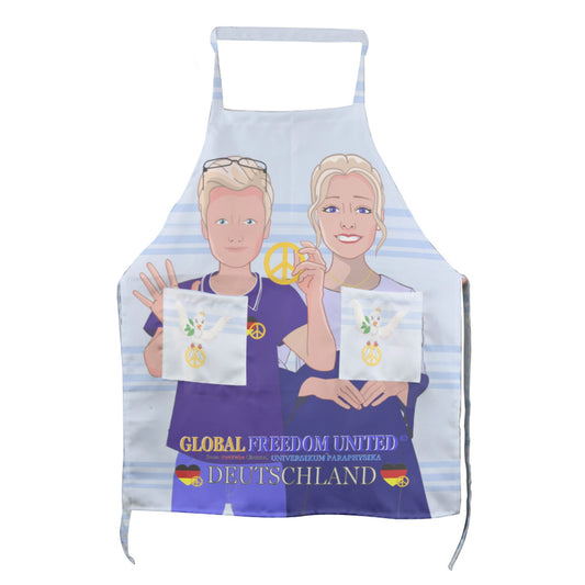 Apron GLOBAL FREEDOM UNITED© Couple Edition Germany V2 Light Blue