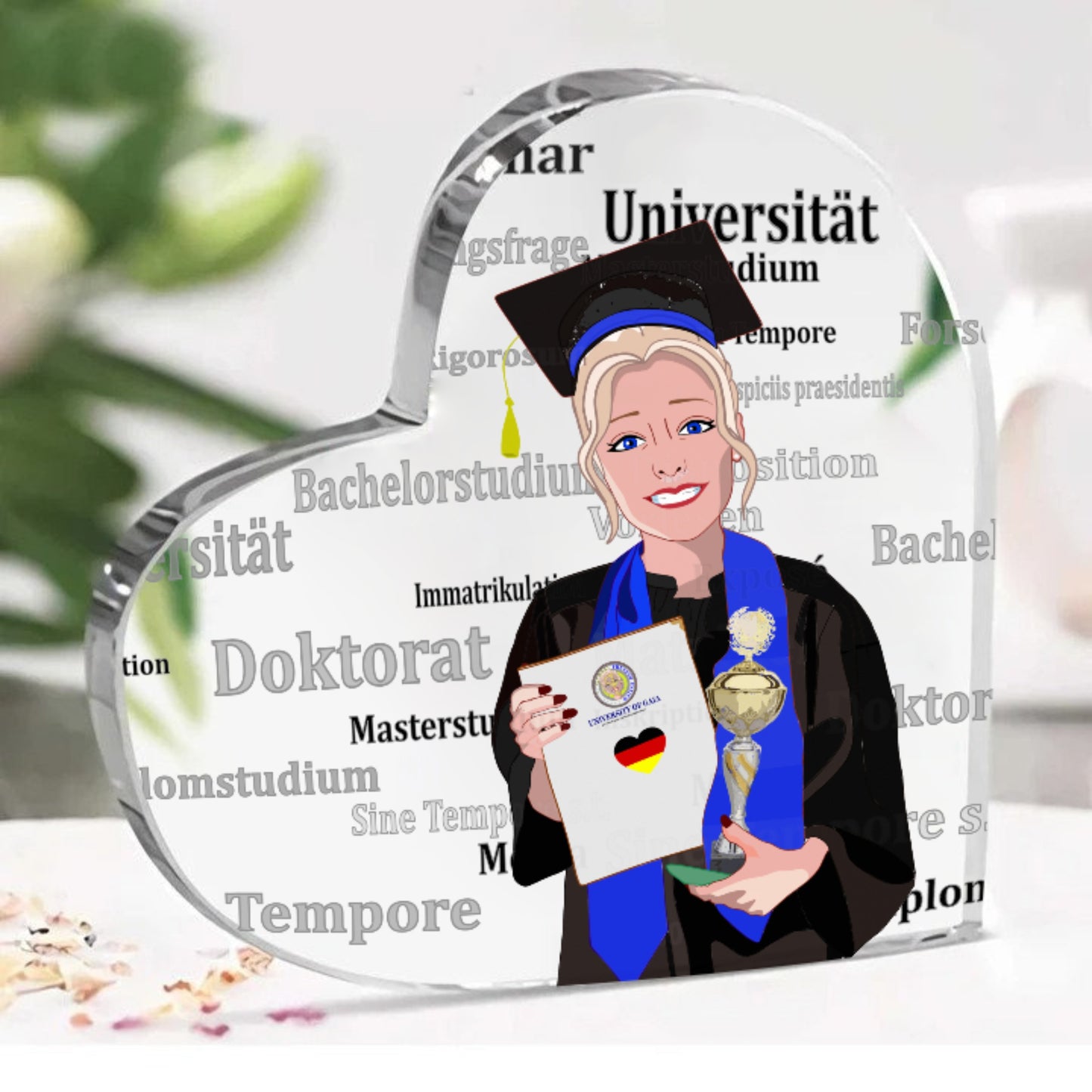 Acryl Haert GLOBAL FREEDOM UNITED© Student Girl Gold Coupl Blond Hair Germany