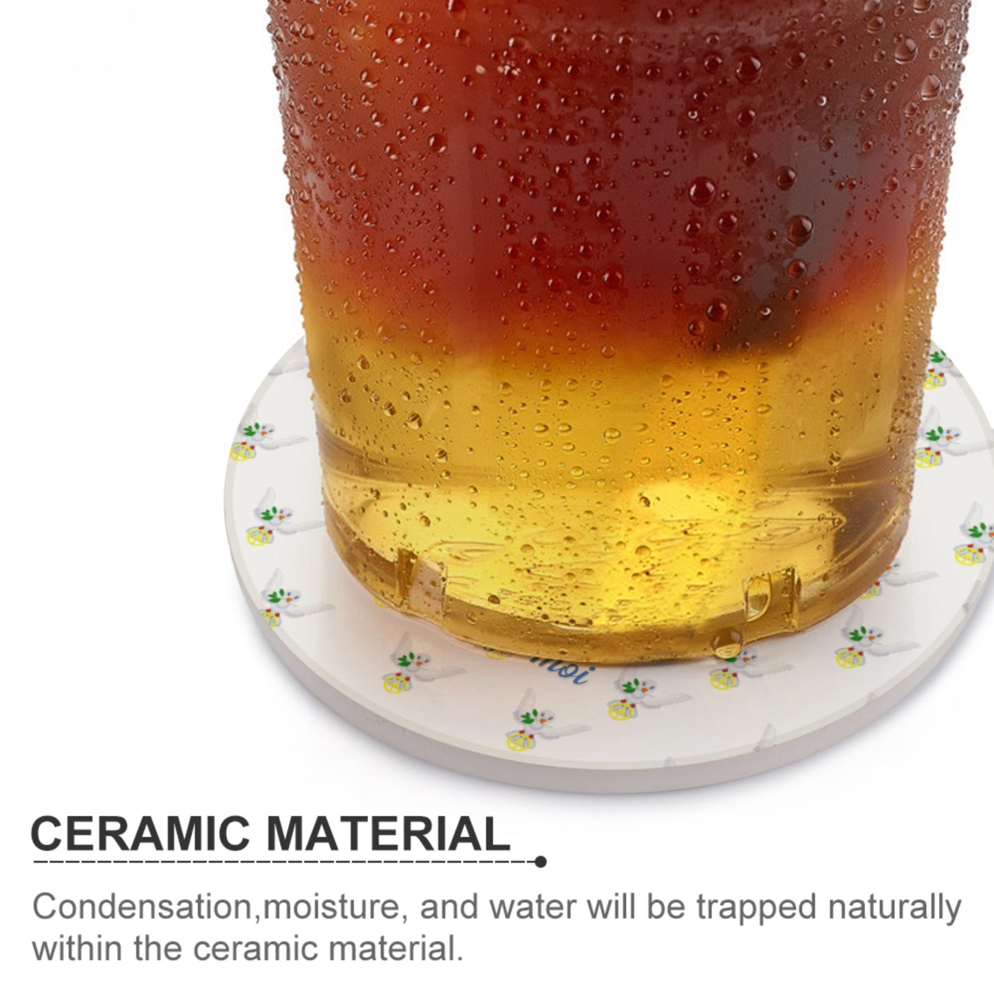 Ceramic Coaster GLOBAL FREEDOM UNITED© Un Garcon dit désoié Excusez-moi