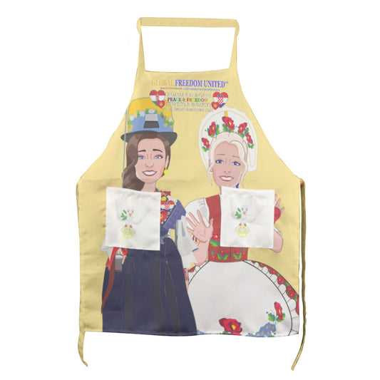 Apron GLOBAL FREEDOM UNITED© Women Croatia & Hungary V2 Yellow