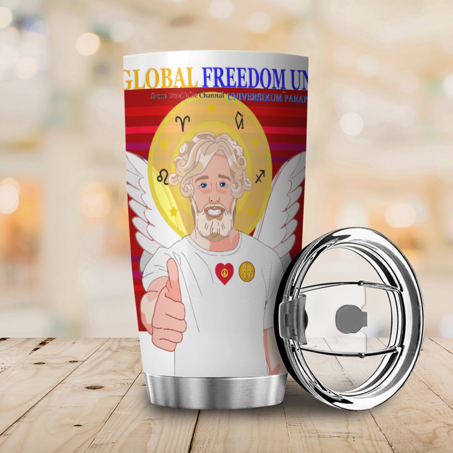 Tumbler Global Freedom United  Archangel Uriel German Red