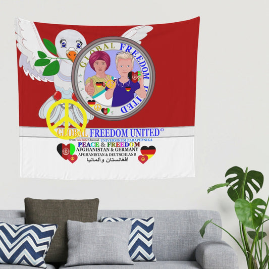 Tapestry GLOBAL FREEDOM UNITED© Men AFGHANISTAN & GERMANY Red