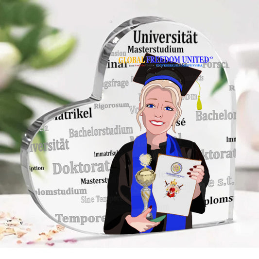 Acryl Heart Global Freedom United Student Girl Blond Hair 1