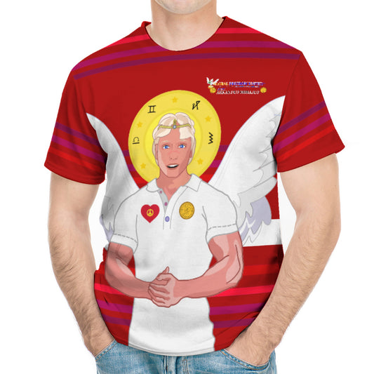 Men´s T-shirt Global Freedom United Archangel Michael Croatia V2 Red