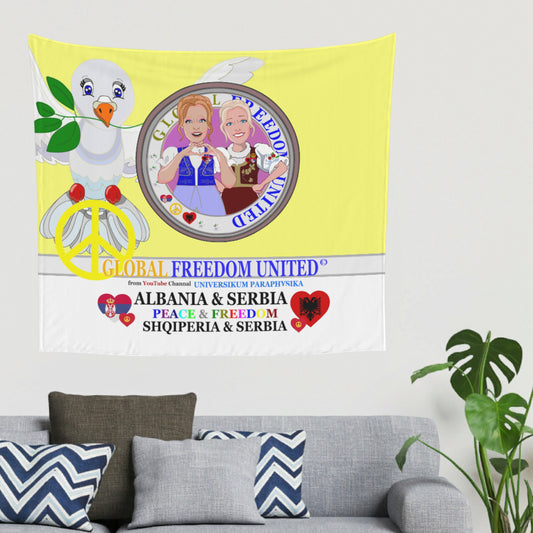 Tapestry Global Freedom United Women Albania & Serbia Old Peace V2 Yellow