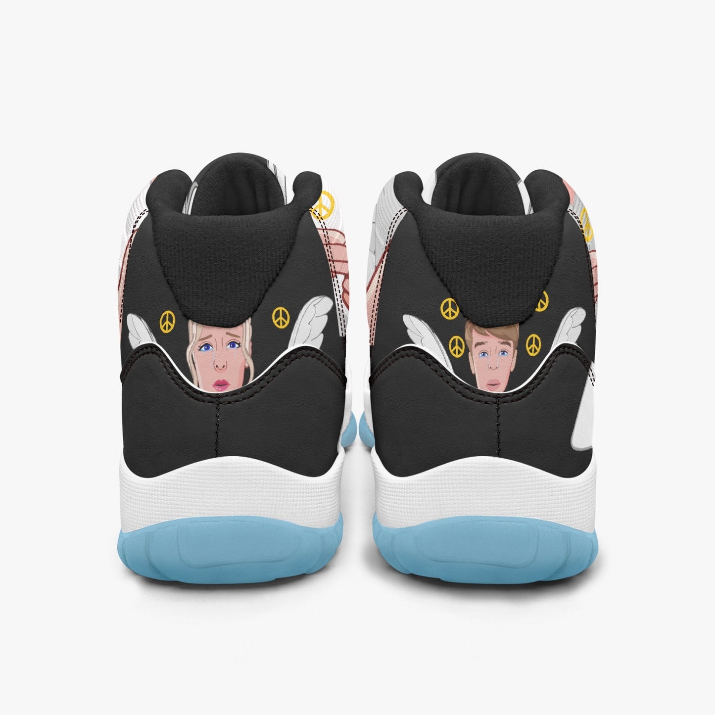 AJ11 Basketball Sneakers -Blue Sole GLOBAL FREEDOM UNITED© ANGEL OF PEACE