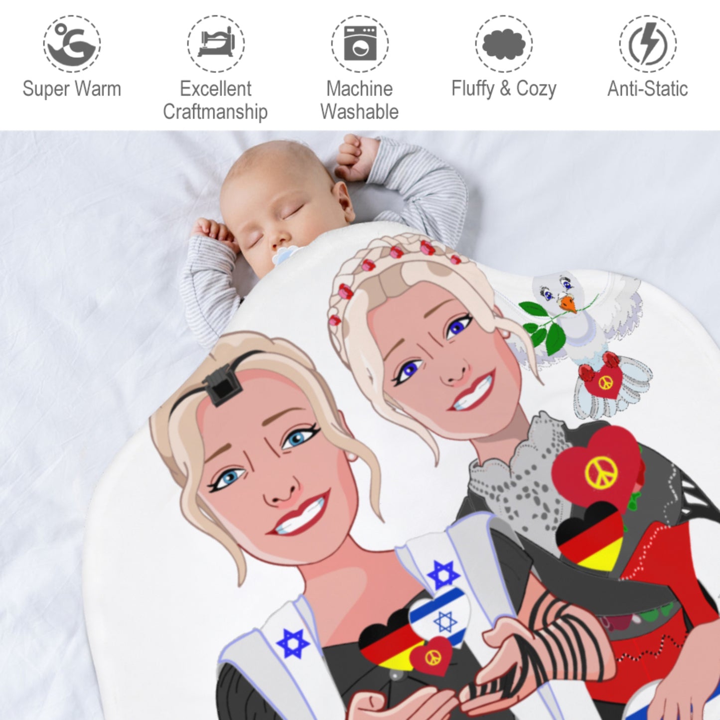 Blankets For Kits GLOBAL FREEDOM UNITED© Girls Israel & Germany