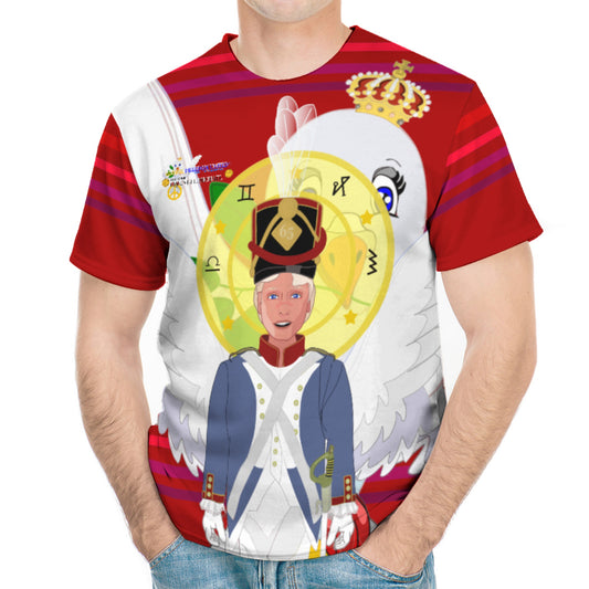 Men´s T-shirt Global Freedom United Erzengel Michael Red