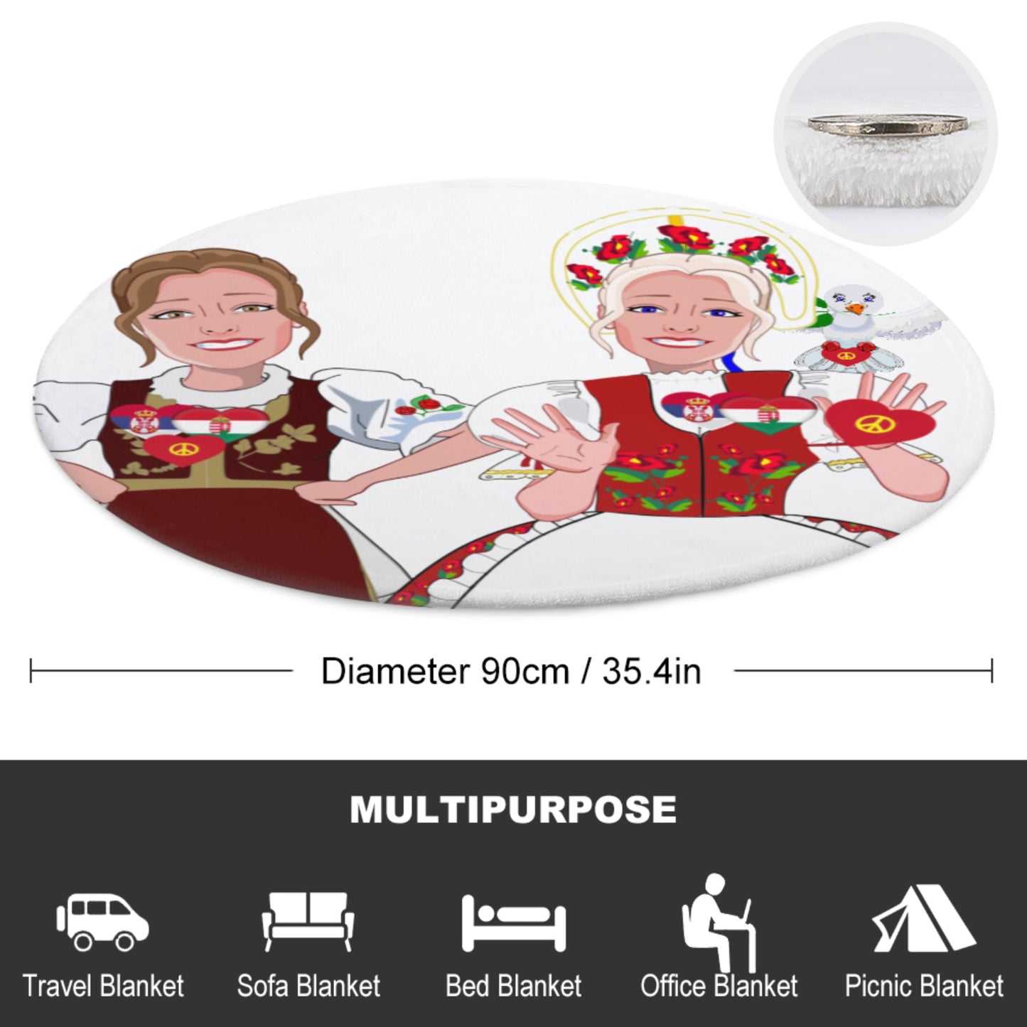 Blankets For Kits GLOBAL FREEDOM UNITED© Serbia & Hungary Old Peace