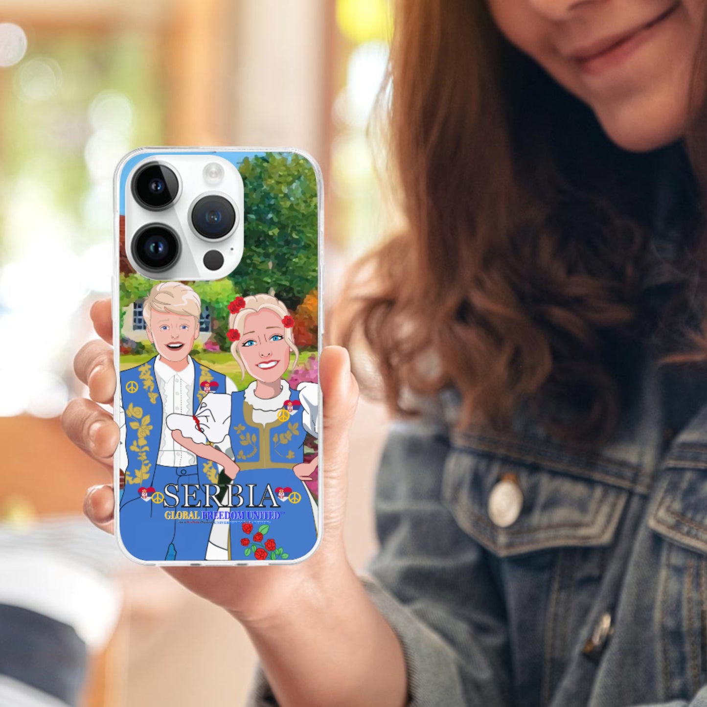 Mobile Case GLOBAL FREEDOM UNITED© Couple Edition Serbia Blue One