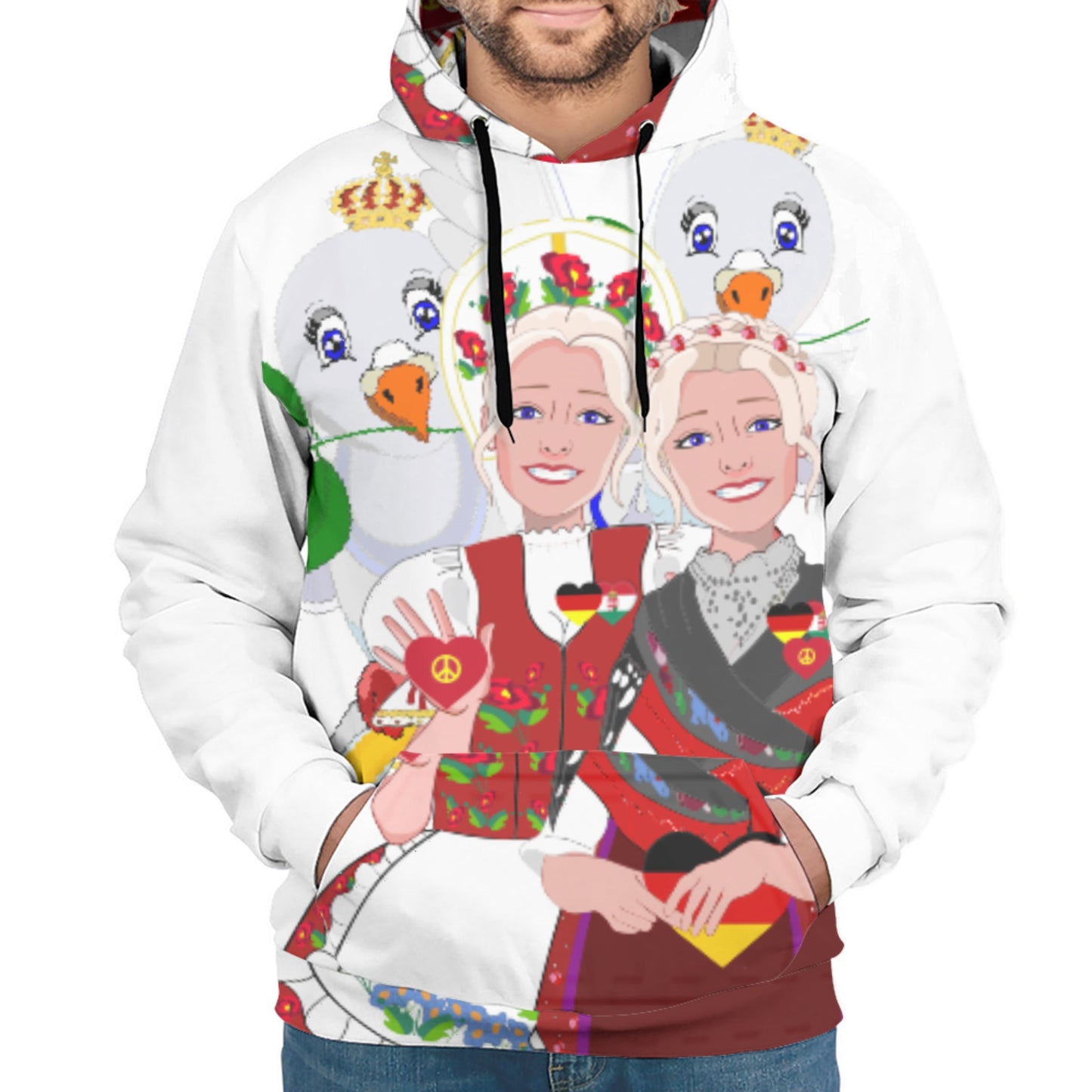 Hoodie GLOBAL FREEDOM UNITED© Women Germany & Hungary BIG