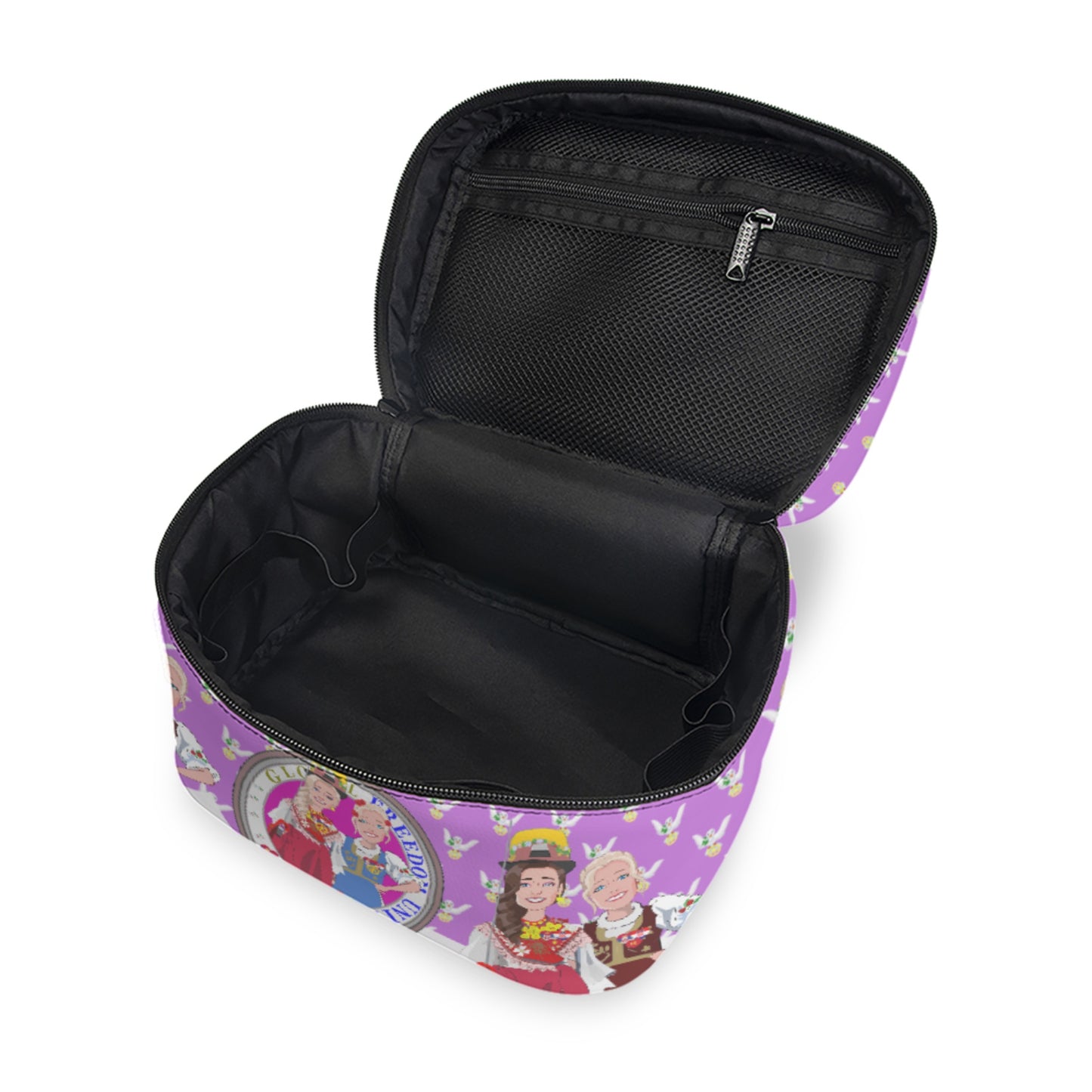 Cosmetic Bag GLOBAL FREEDOM UNITED© Women Croatia & Serbia Lilac