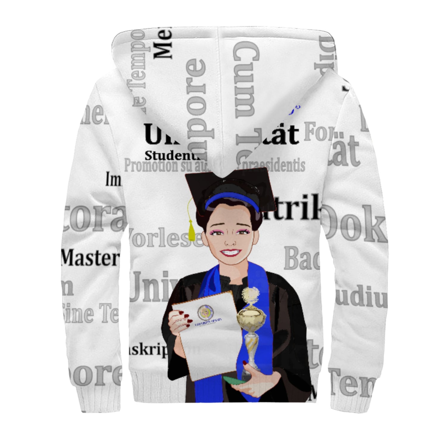 Plush Hoodie Global Freedom United Asia Student Golden Place