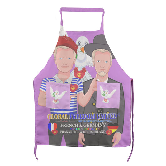 Apron GLOBAL FREEDOM UNITED© Men French & Germany Lilac