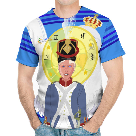 Men´s T-shirt Global Freedom United Erzengel Michael Deep Blue