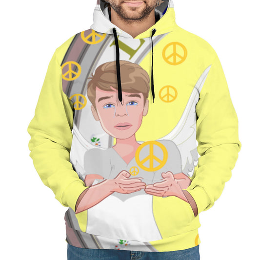Hoodie Global Freedom United Men Angel Of Peace Old Peace Yellow