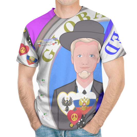 Men´s T-shirt GLOBAL FREEDOM UNITED© Men Prussia & Russia  Lilac