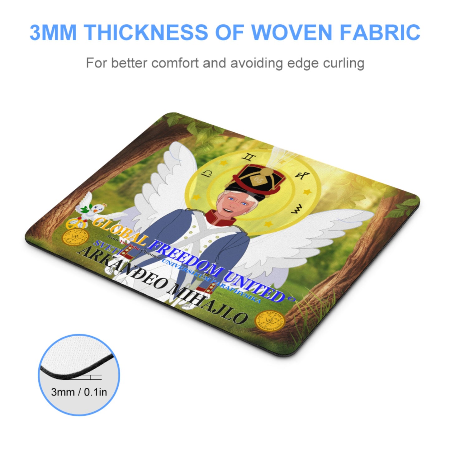 Mouse Pad Global Freedom United Archangel Michael Croatia V3