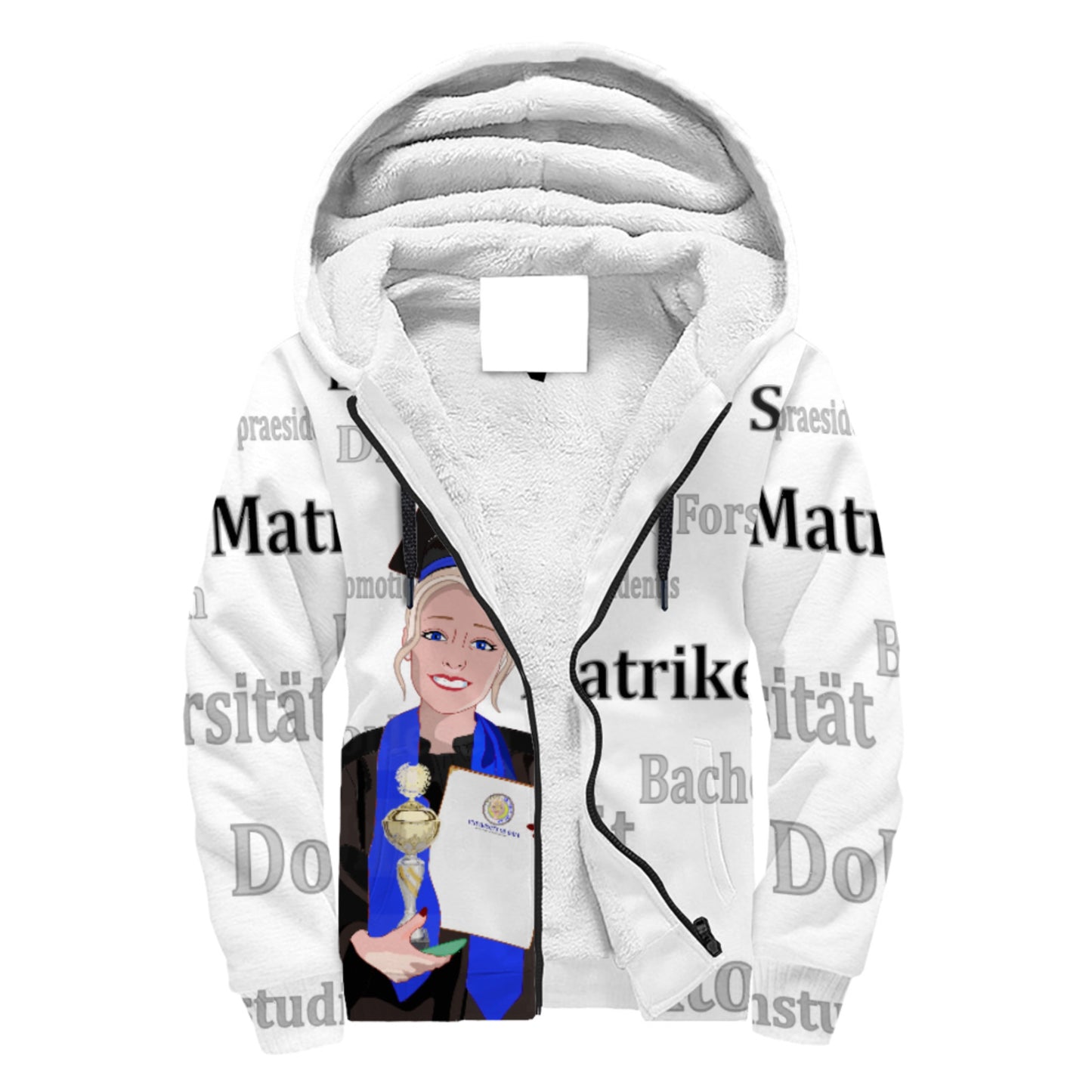 Plush Hoodie Global Freedom United Student Girl Golden Place Blond Hair 2