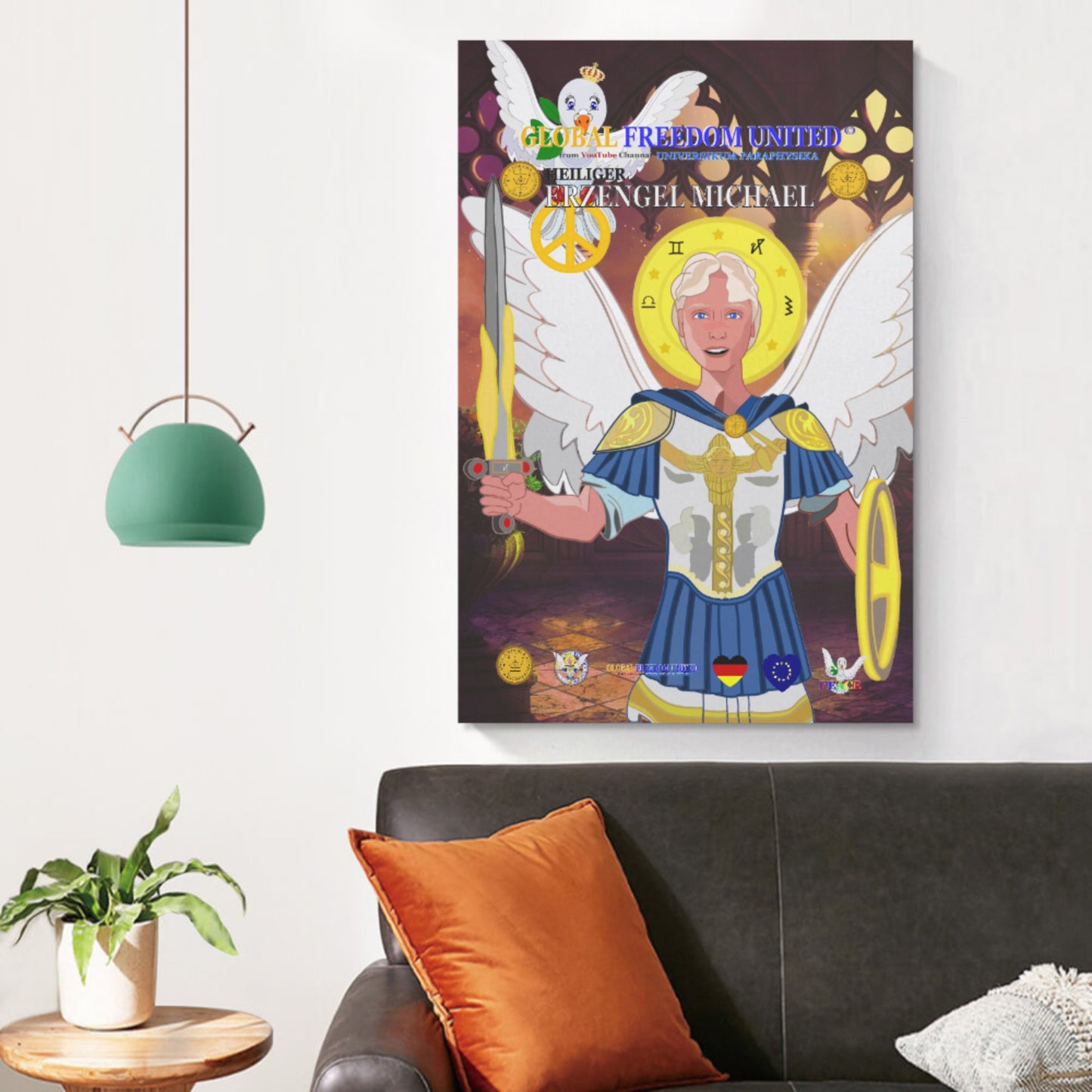Plakat Global Freedom United Archangel Michael German
