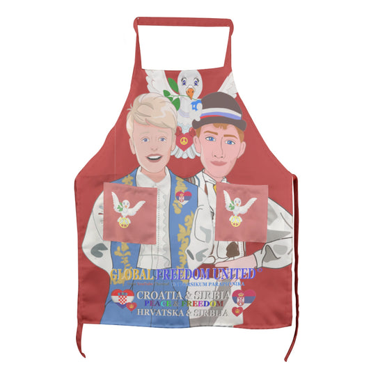 Apron GLOBAL FREEDOM UNITED© Men Croatia & Serbia Red
