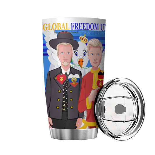 Tumbler Global Freedom United Men Germany & Russia Old Peace Deep Blue