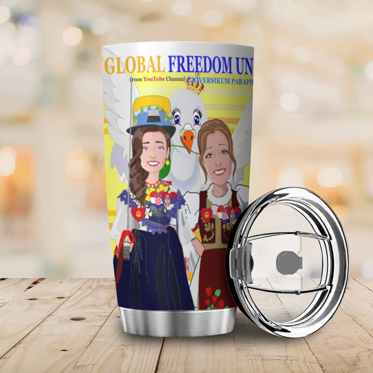 Tumbler Global Freedom United Women Croatia & Serbia Yellow