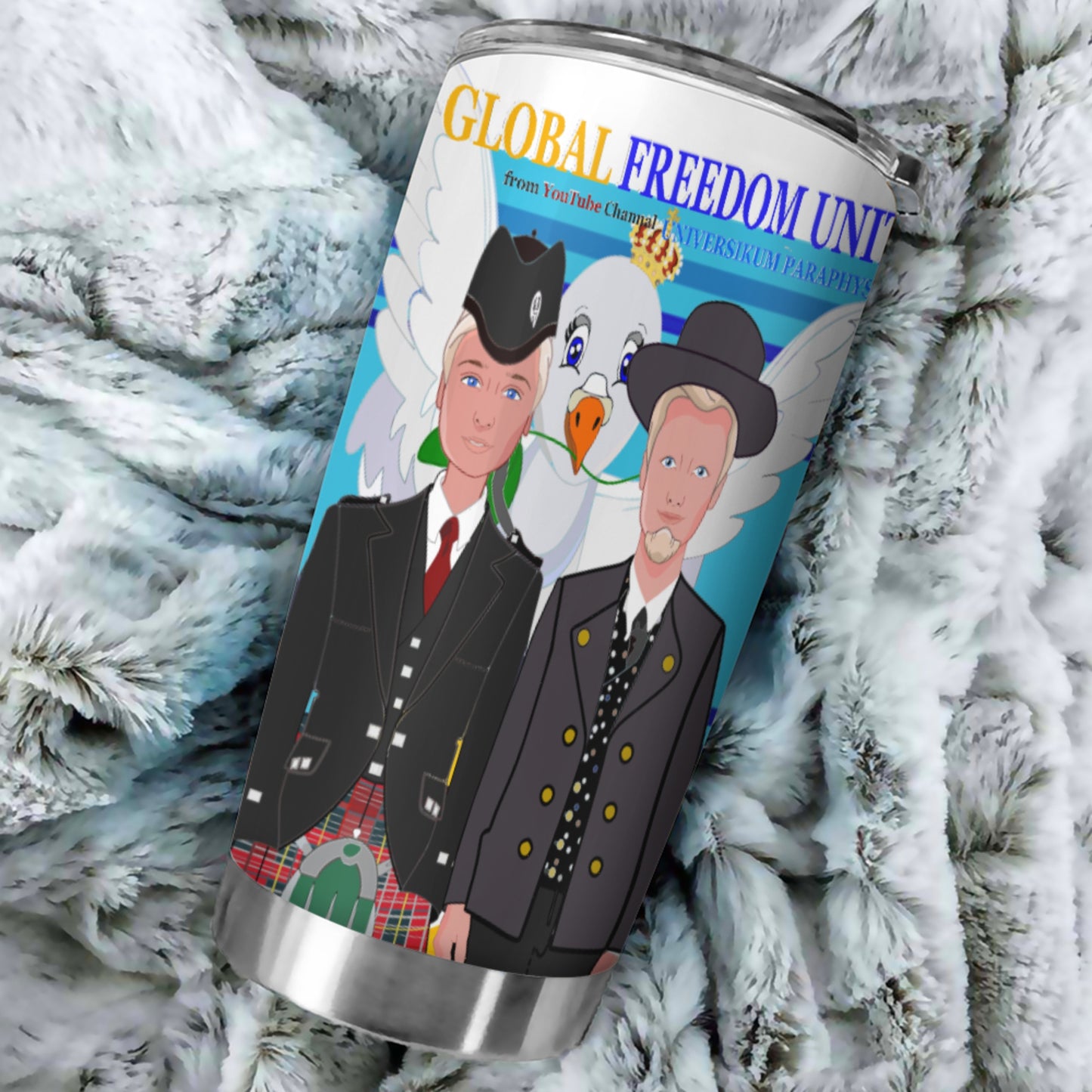 Tumbler Global Freedom United Men England & Germany Old Peace Blue