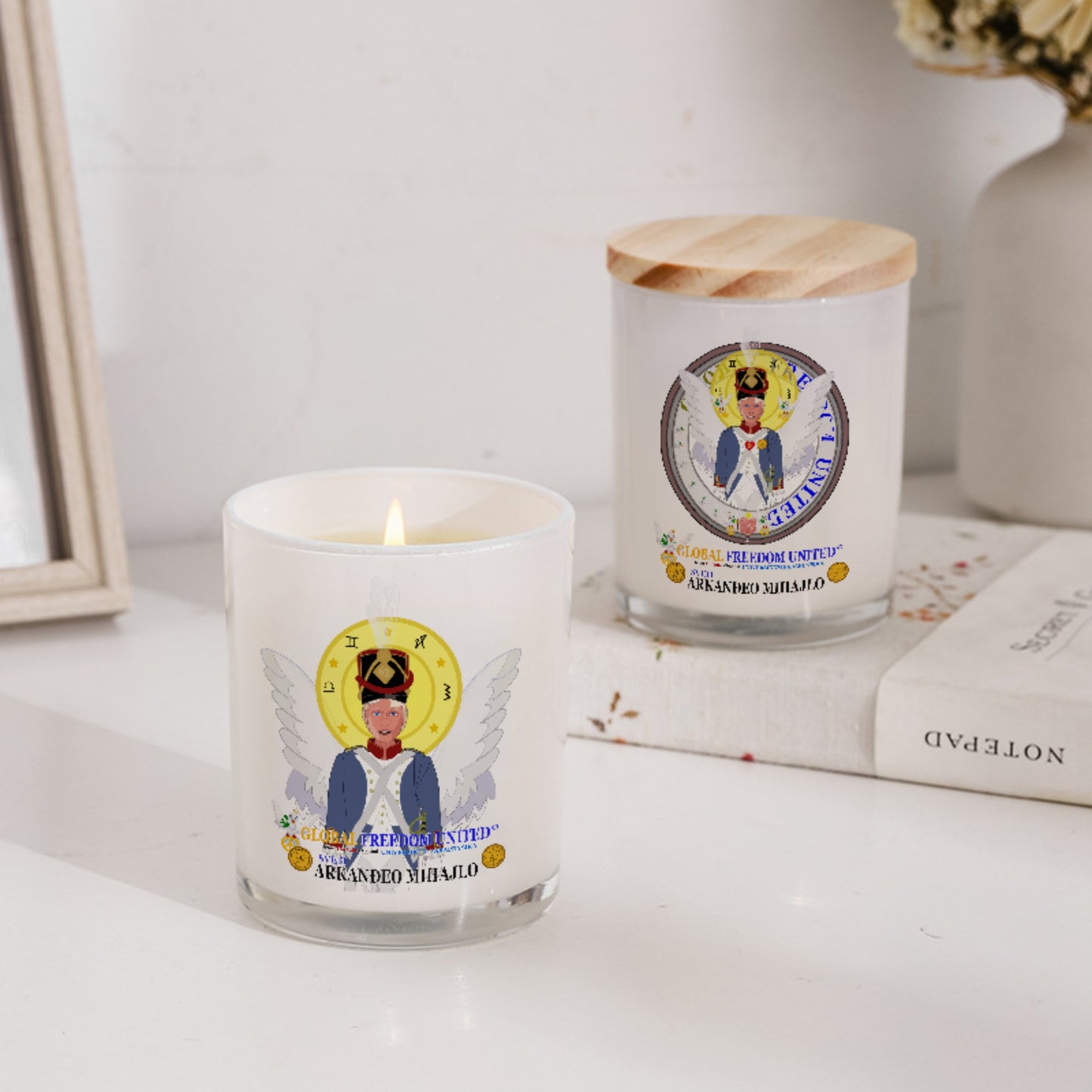 Scented Soy Candle Global Freedom United  Archangel Michael Croatia V3