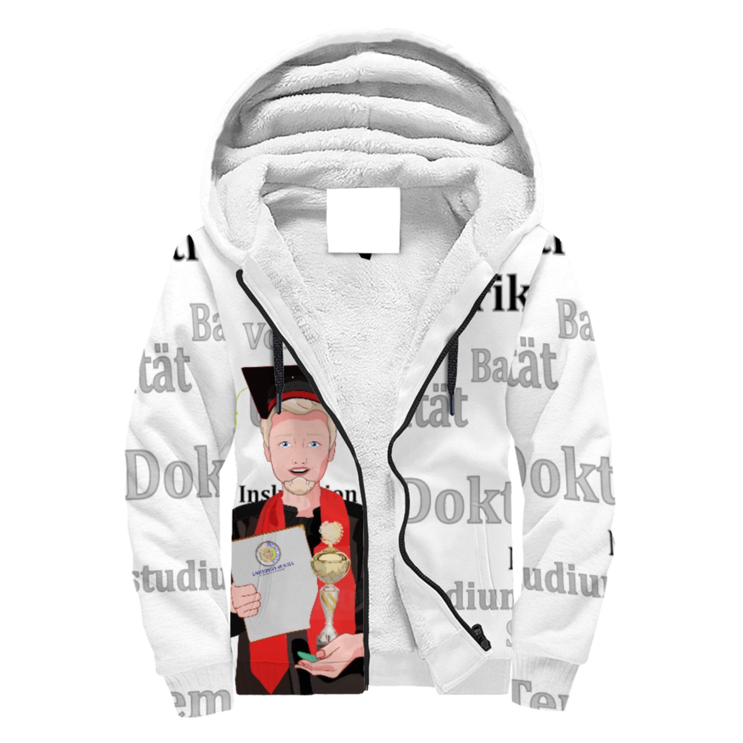 Plush Hoodie Global Freedom United Student Boy Golden Place Blond  Hair 1 Red