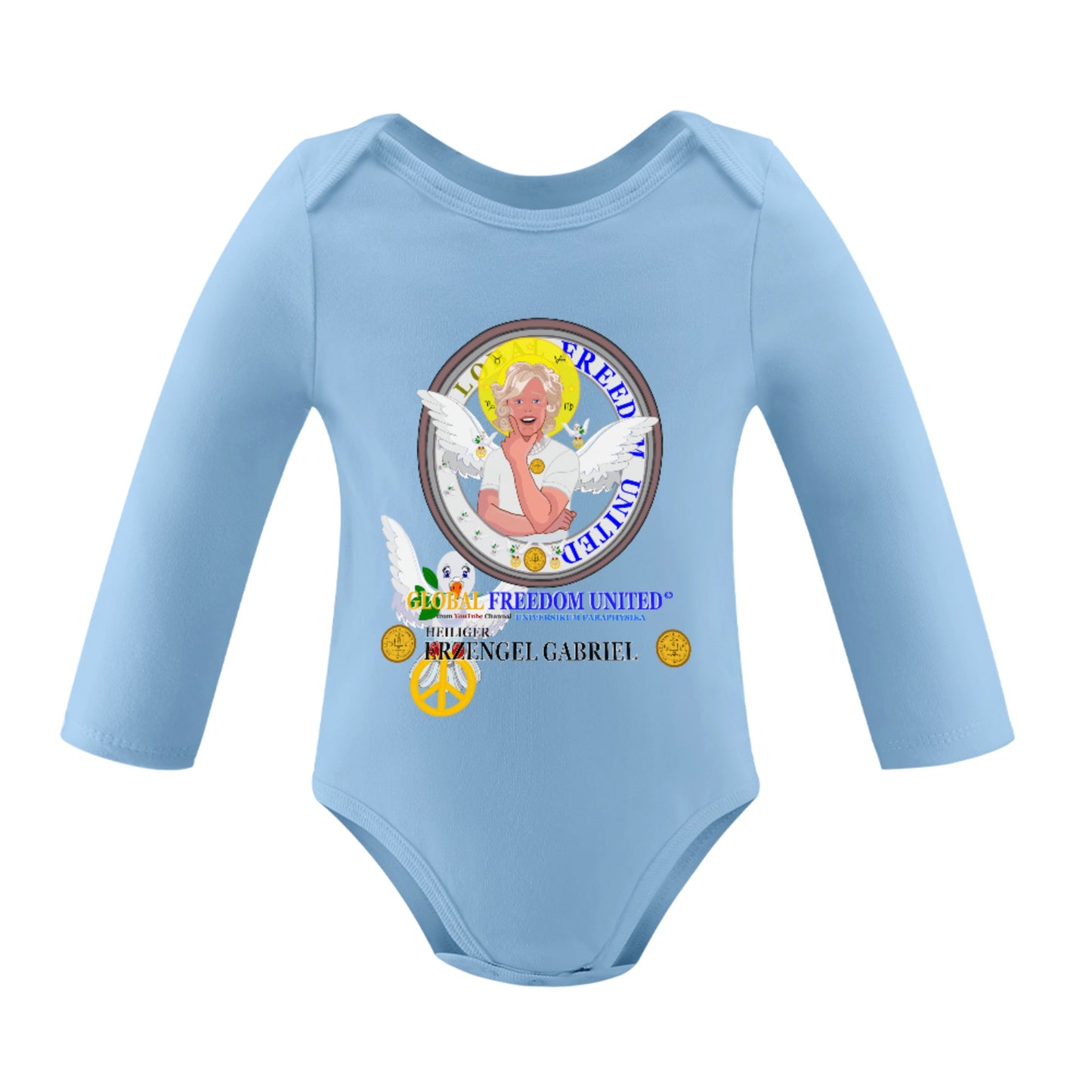 Baby Long-sleeve Bodysuit Global Freedom United Boy Archangel Gabriel