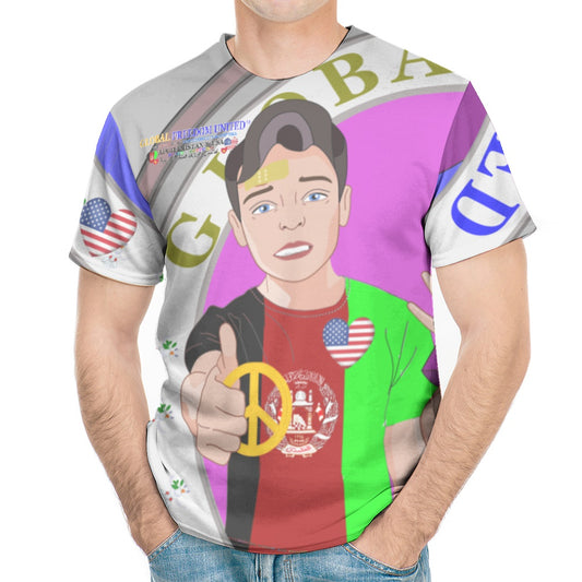 Men´s T-Shirt GLOBAL FREEDOM UNITED© AFGHANISTAN & USA Grey