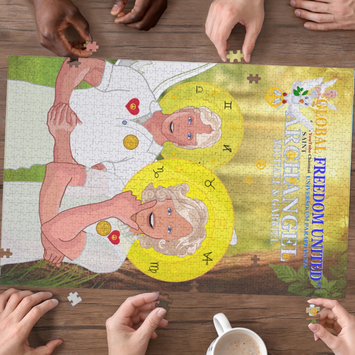 Paper Puzzle Global Freedom United Archangel Michael & Gabriel