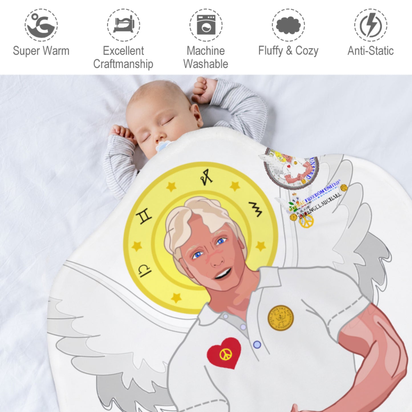 Blanket For Kits Global Freedom United Archangel Michael 2