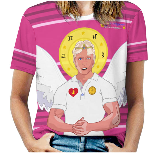 Women´s T-shirt Global Freedom United Archangel Michael Croatia V2 Pink1