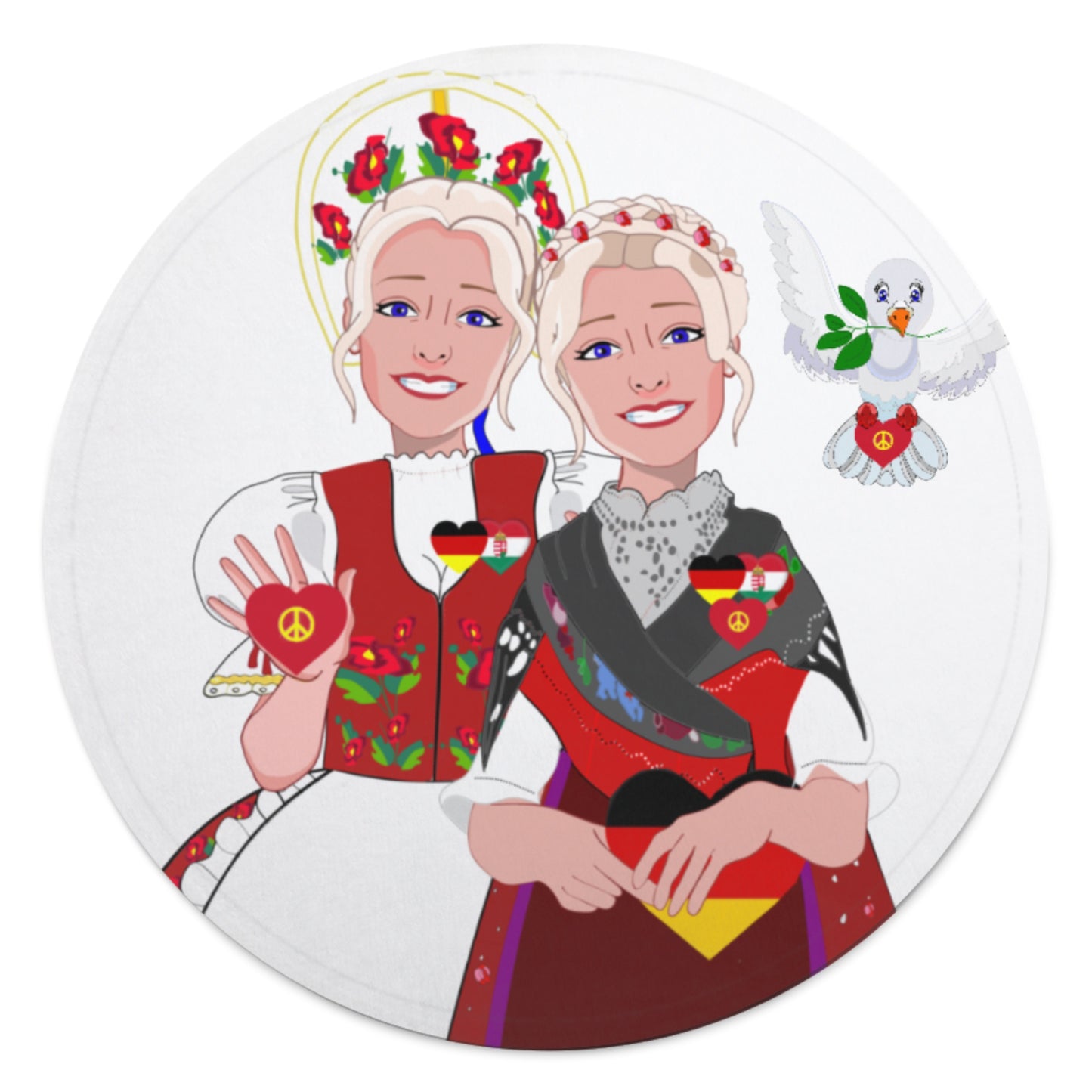 Blankets For Kits Global Freedom United Girls Germany & Hungary Old Peace