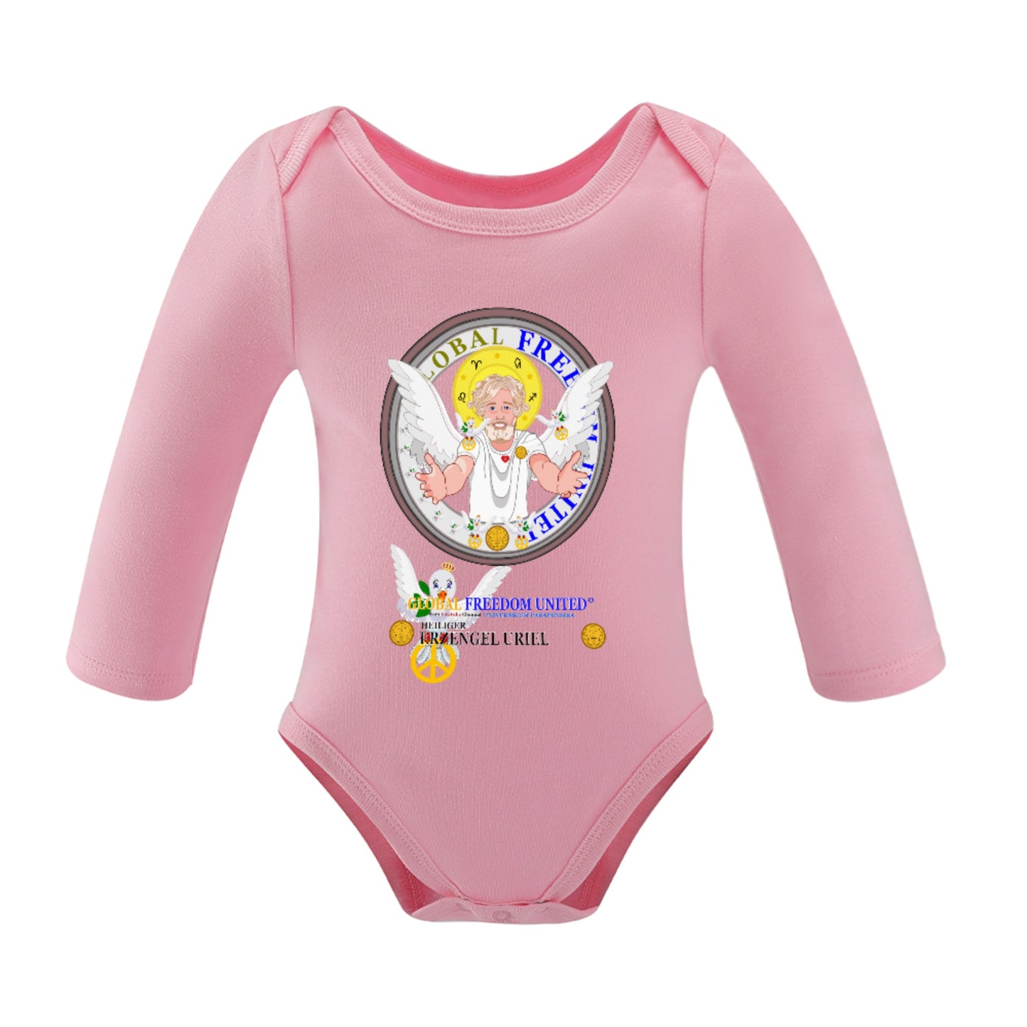 Baby Long-sleeve Bodysuit Global Freedom United Girl Archangel Uriel 1