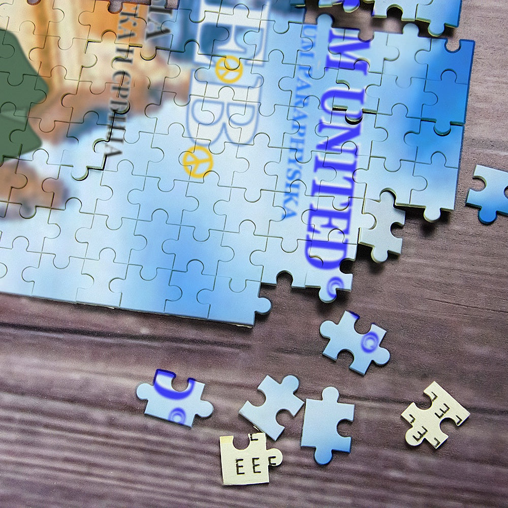 Paper Puzzle Global Freedom United Croatia & Serbia Zagreb Old Peace