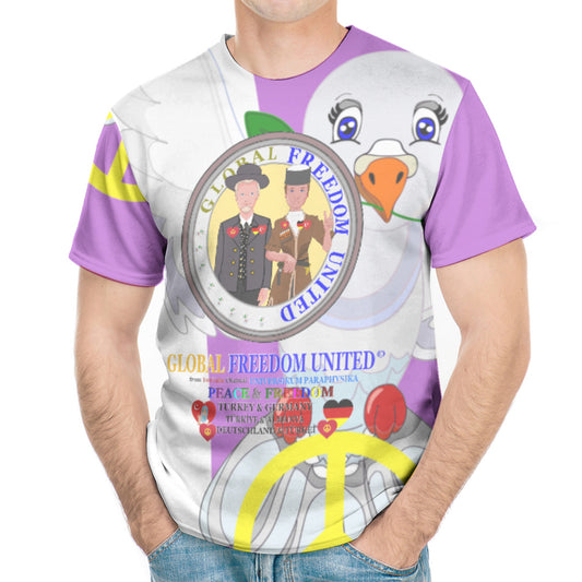 Men´s T-shirt 1 GLOBAL FREEDOM UNITED© Men Germany & Turkey Lilac