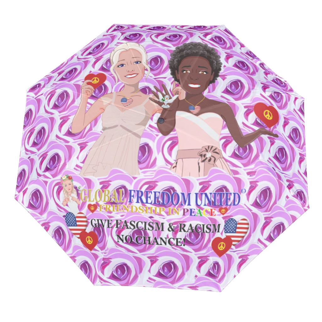 Umbrella GLOBAL FREEDOM UNITED© Women Anti Fascism & Racism USA Lilac