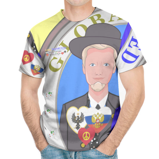Men´s T-shirt GLOBAL FREEDOM UNITED© Men Prussia & Russia Yellow