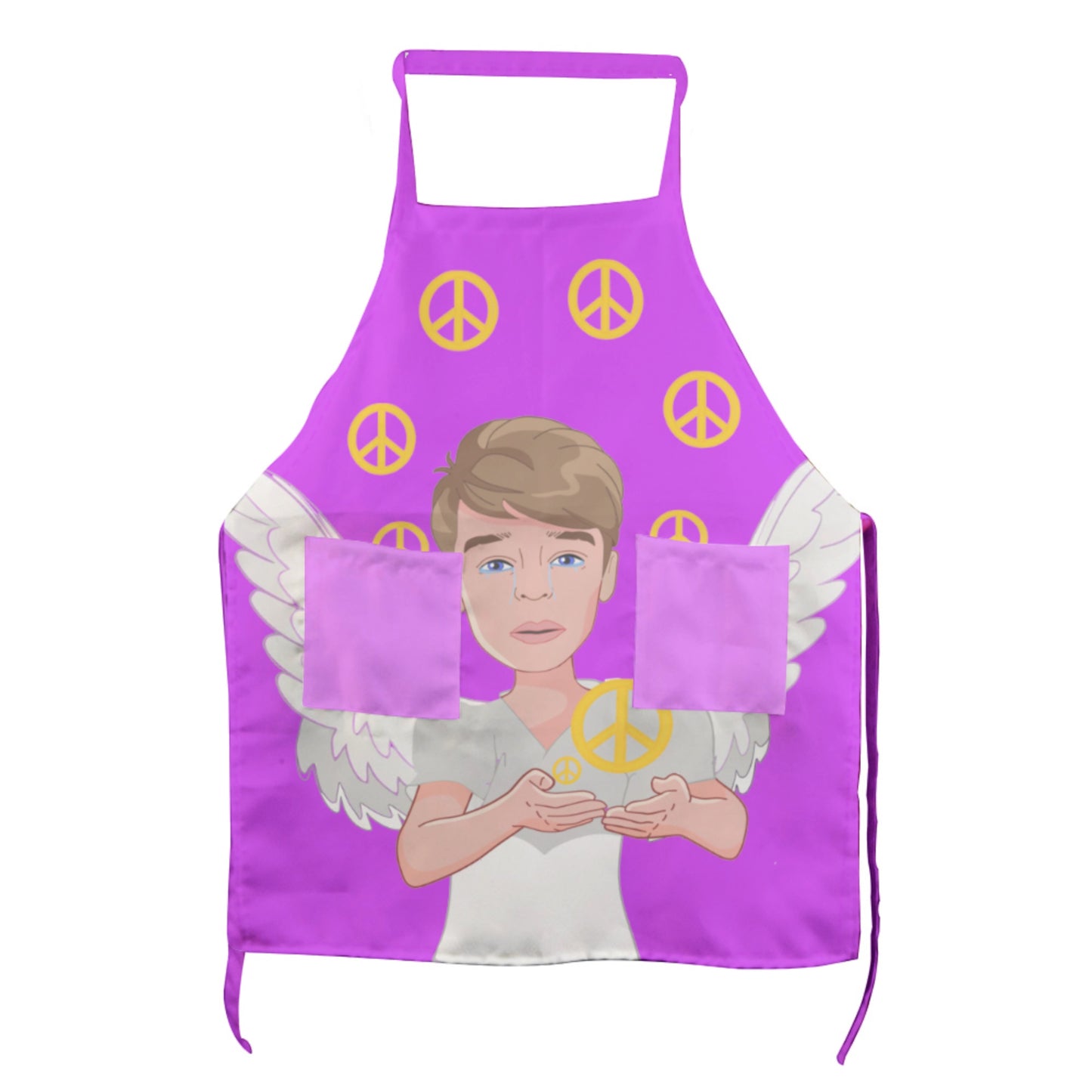 Apron GLOBAL FREEDOM UNITED© Boy Peace Of Angels Lilac