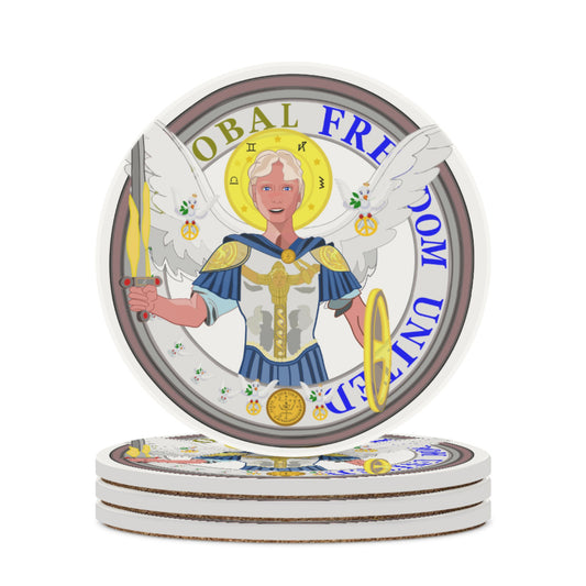 Ceramic Coasters Global Freedom United Archangel Michael