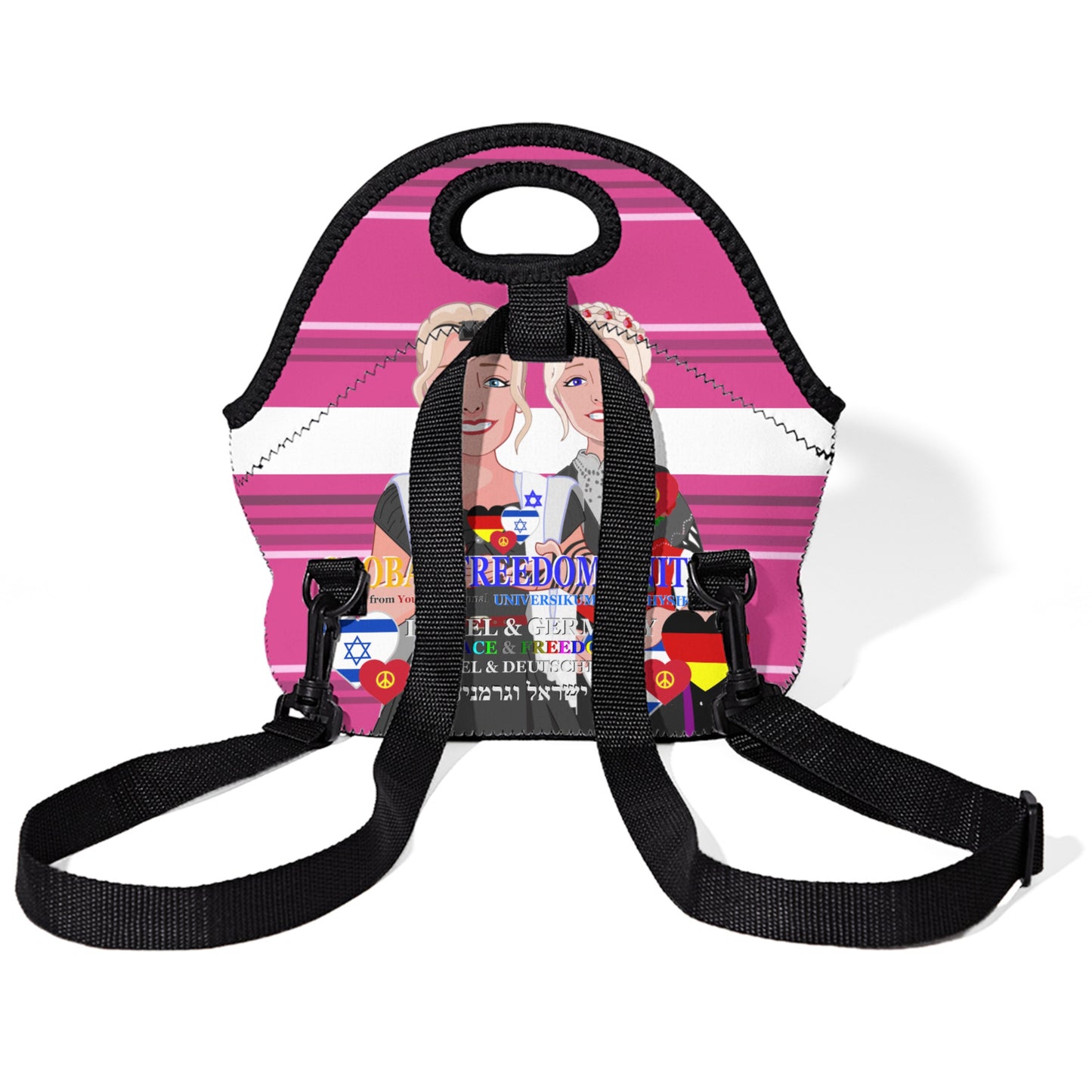 Meal Bag GLOBAL FREEDOM UNITED© Women Israel & Germany Pink