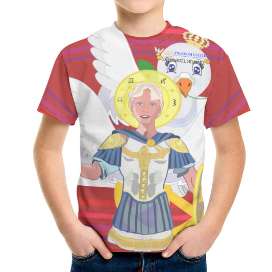 Kits T-shirt Global Freedom United Archangel Michael English V1 Red
