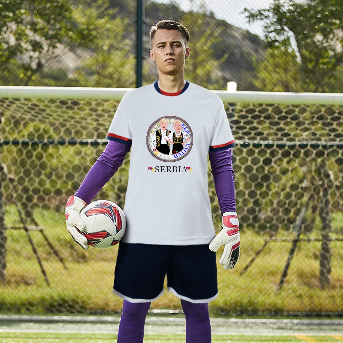 Adult Football Suit Global Freedom United Couple Serbia Black