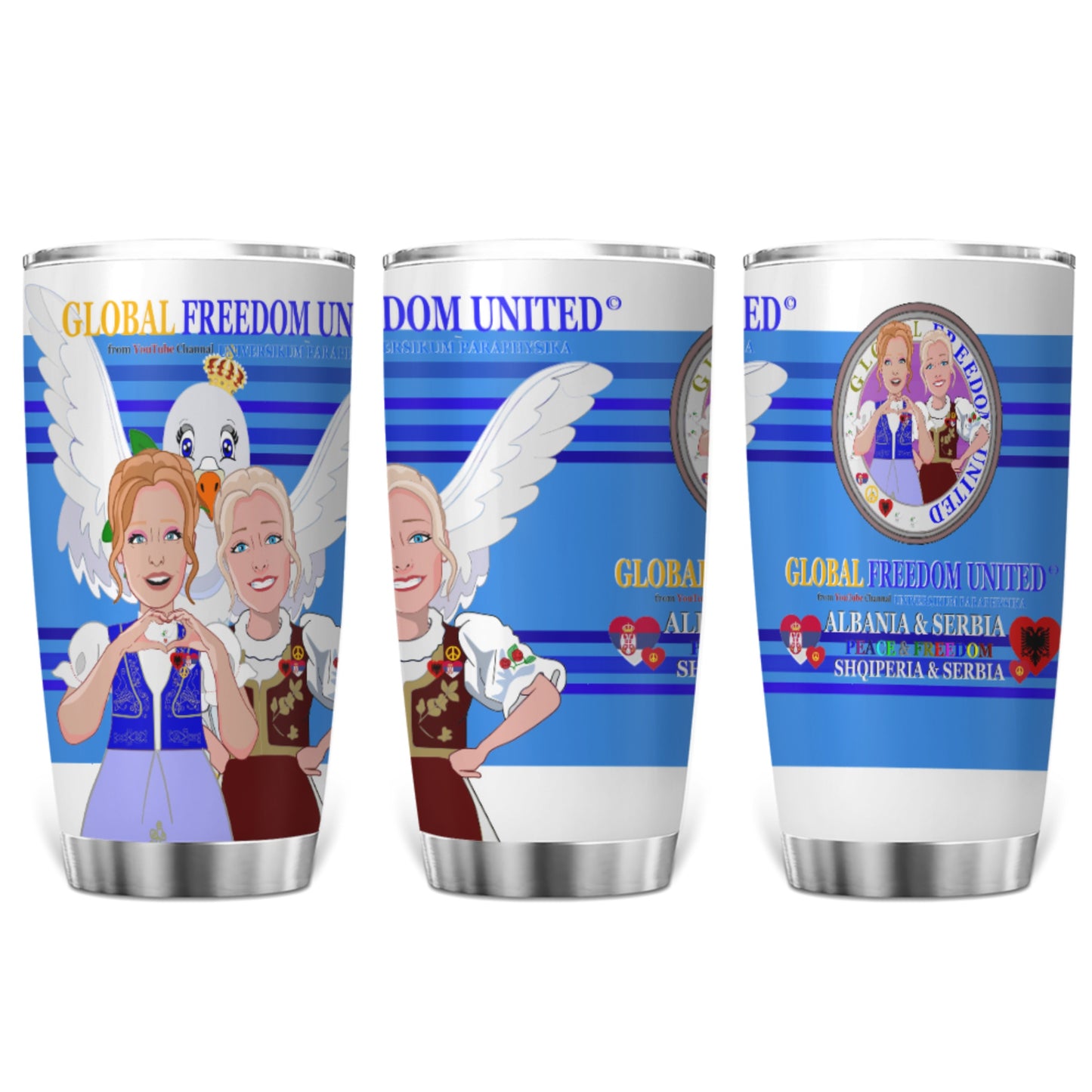 Tumbler Global Freedom United Women Albania & Serbia Old Peace Deep Blue