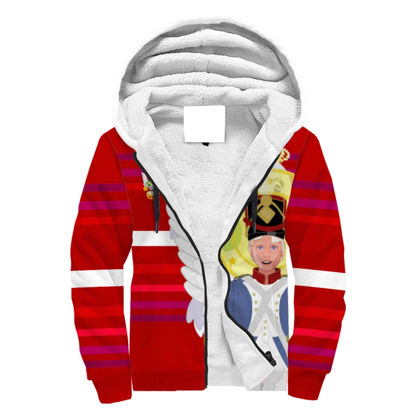 Plush Hoodie Global Freedom United Erzengel Michael Red